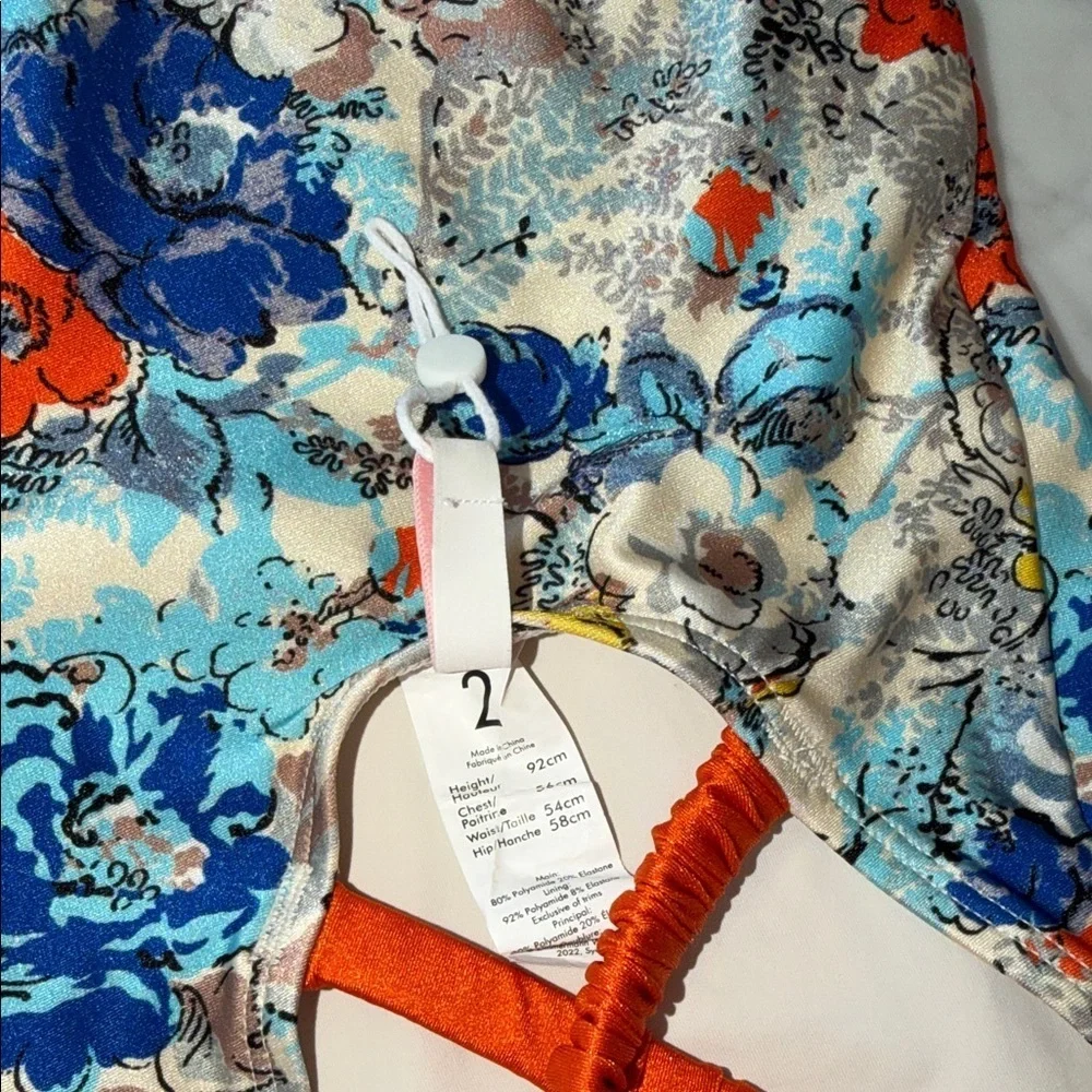 Zimmermann Multicolor Floral Kids Swim One Piece 2Y